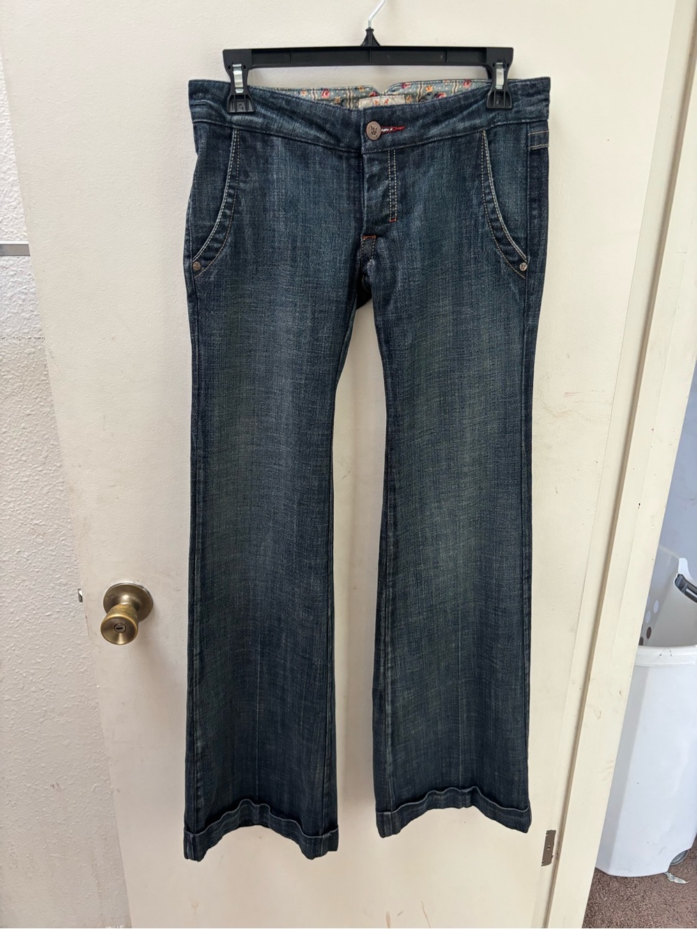 Frankie B. Dark Blue Flare Jeans